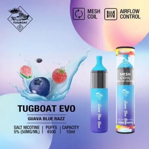 TUGBOAT EVO 4500 PUFFS DISPOSABLE VAPE